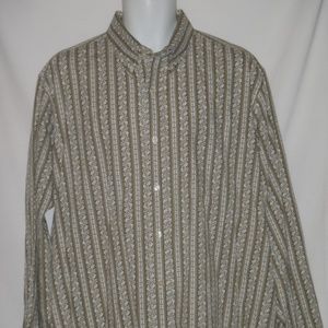 Lucky Brand Mens Green Floral Shirt Size XL